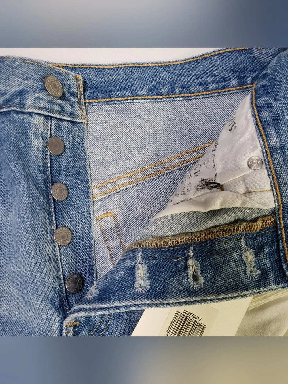 Levi's Premium 501 Original Distressed Womens Shorts High Rise Ripped Size 28